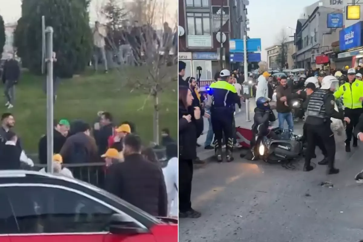 Çağlayan Adliyesi\'nde gergin anlar! Martı TAG sürücüleri ve taksiciler arasında arbede çıktı