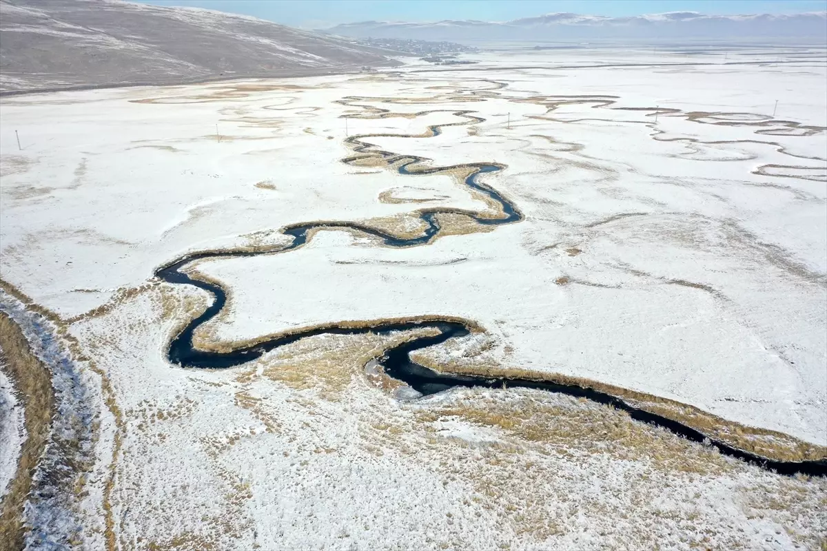 Göle Ovası Karla Beyaza Büründü