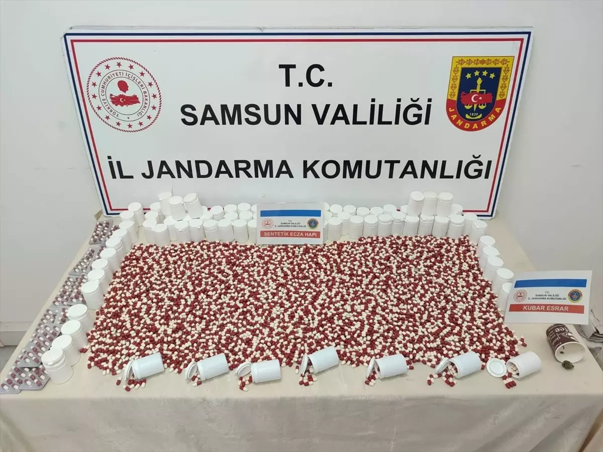 Samsun\'da Uyuşturucu Operasyonu: 7 Bin Hap Ele Geçirildi