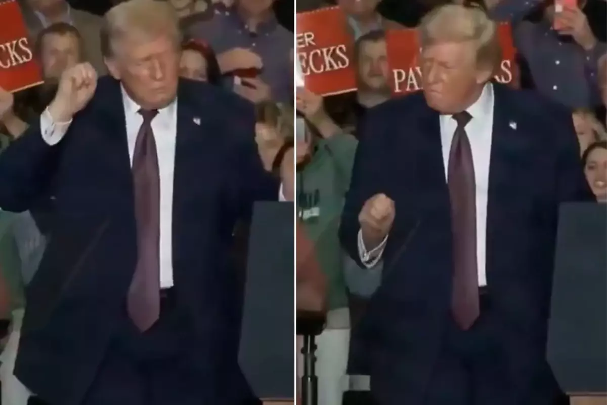 Trump\'ın Kuzey Carolina\'daki Noel dansı viral oldu