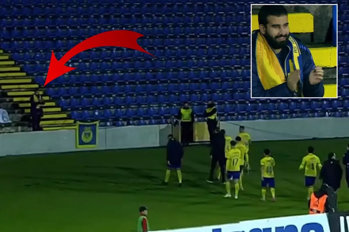 Bu bir delilik! 3200 kilometre yol gitti, takımını tek başına destekledi