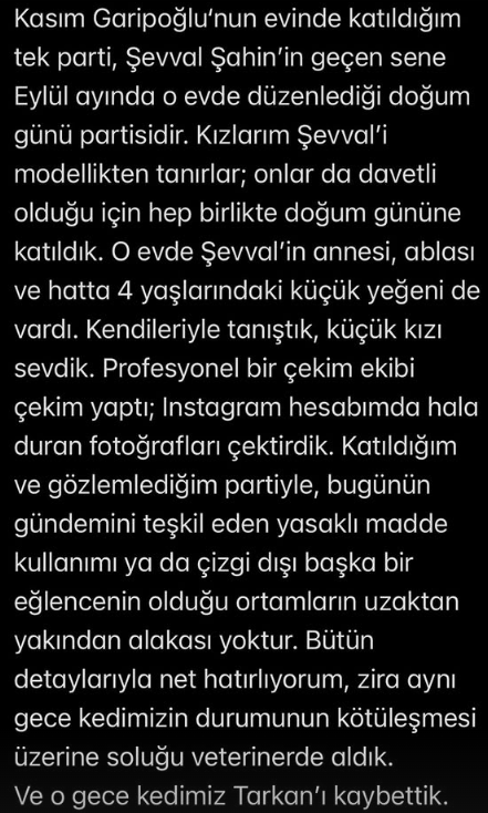 Defne Samyeli, uyuşturucu partisi iddialarına yanıt verdi