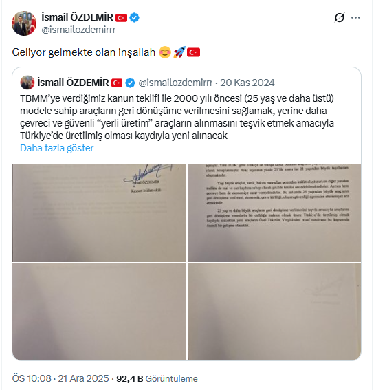 ÖTV'siz yerli araç dönemi başlıyor! 3 çocuklu aileler öncelikli ÖTV'siz yerli araç dönemi başlıyor! 3 çocuklu aileler öncelikli