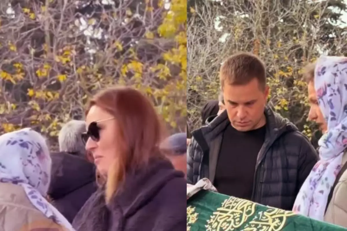 Pınar Altuğ\'un o hareketi gözlerden kaçmadı! Cenazede tepki çeken detay