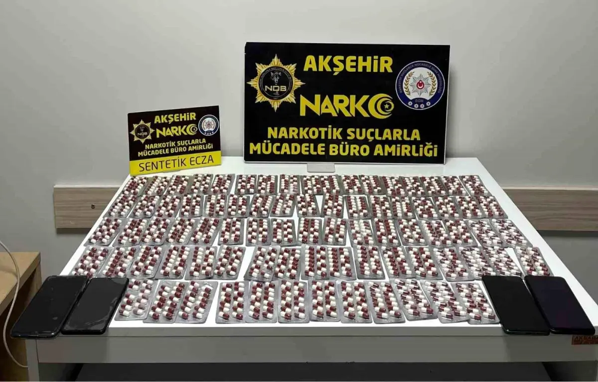 Akşehir\'de Uyuşturucu Operasyonu: 1200 Hap Ele Geçirildi