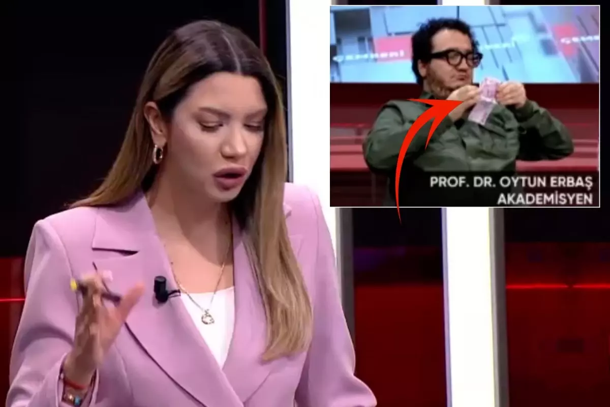 Canlı yayına damga vuran an: Cebinden çıkarıp saymaya başladı