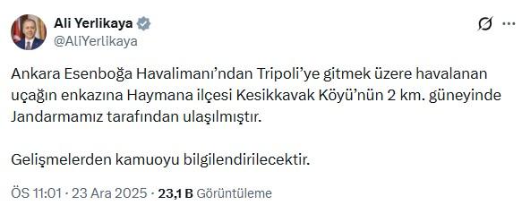 Esenboğa'dan kalkan özel jet düştü! Enkazına ulaşıldı
