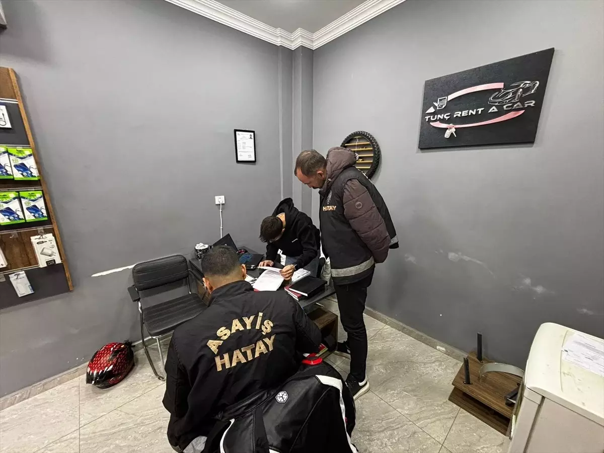 İskenderun\'da Araç Kiralama Denetimi