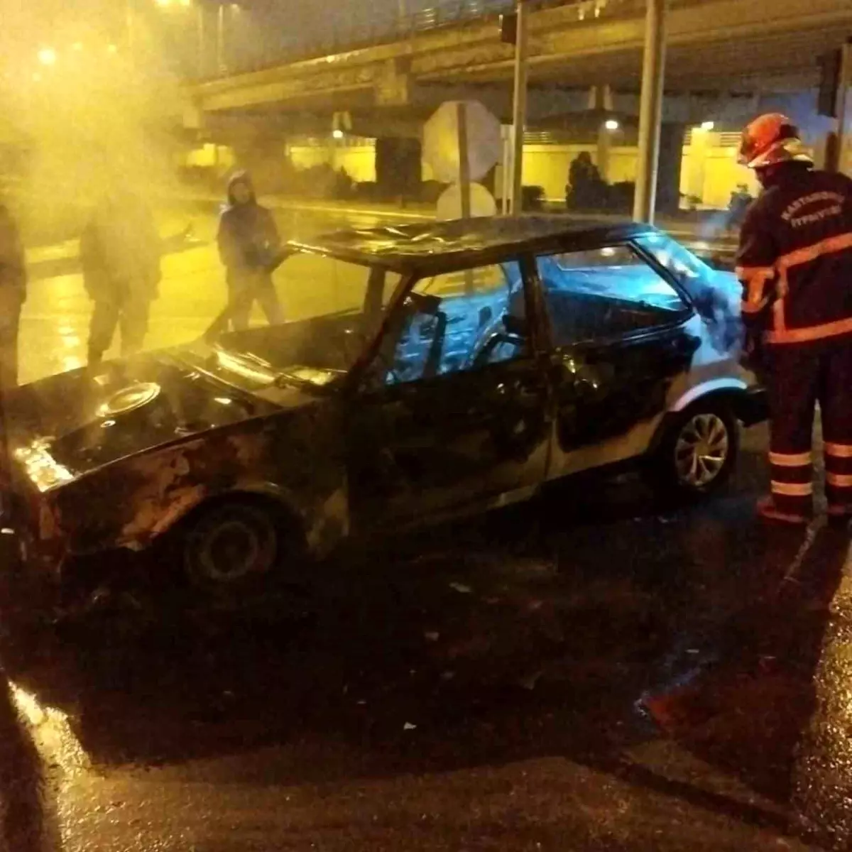 Kastamonu\'da Otomobil Yangını