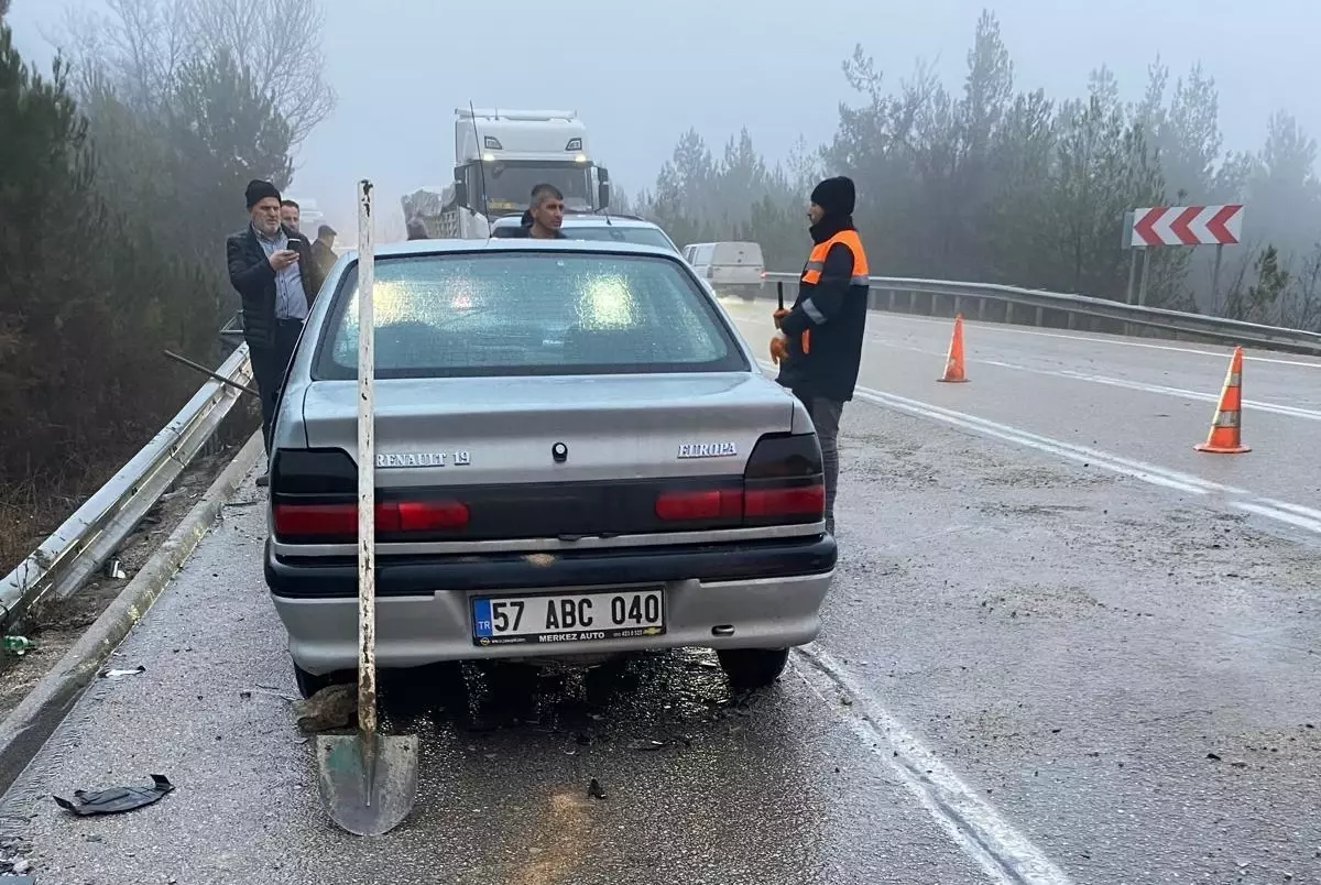 Boyabat’ta Trafik Kazası: 1 Yaralı