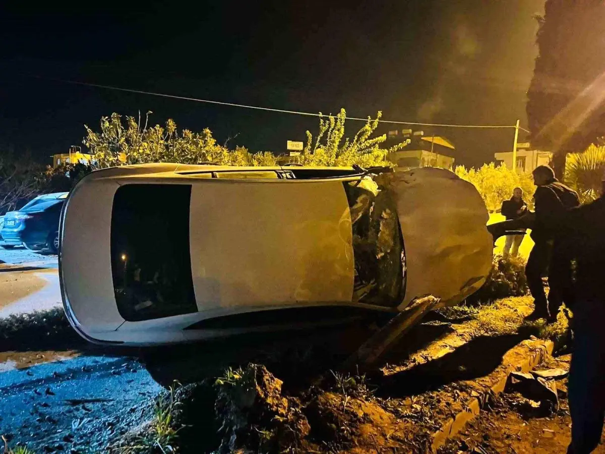 Hatay\'da Otomobil Takla Attı