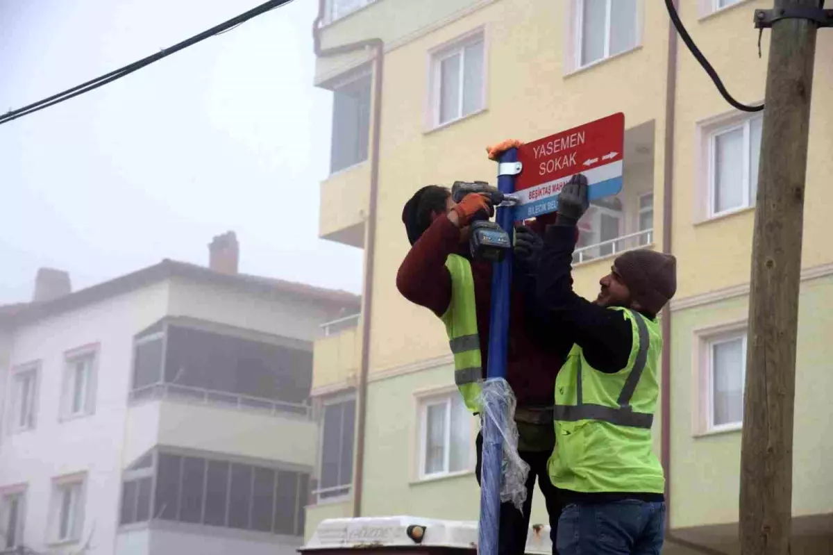 Bilecik\'te cadde ve sokak tabelaları yenileniyor