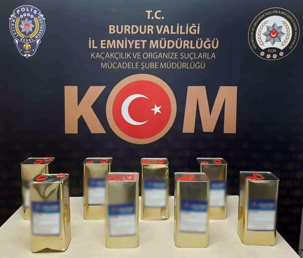 Burdur\'da Kaçak Alkol Operasyonu