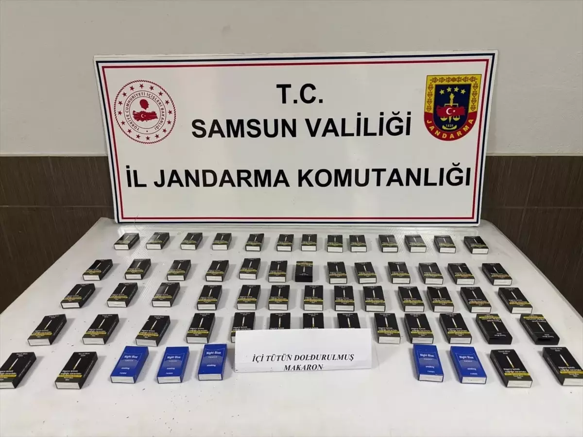 Samsun\'da 1220 Doldurulmuş Makaron Ele Geçirildi