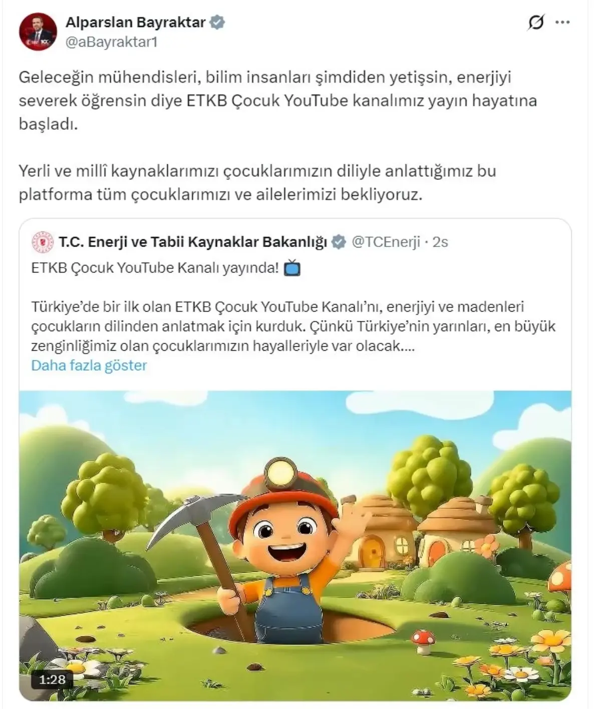 ETKB Çocuk YouTube Kanalı Yayında