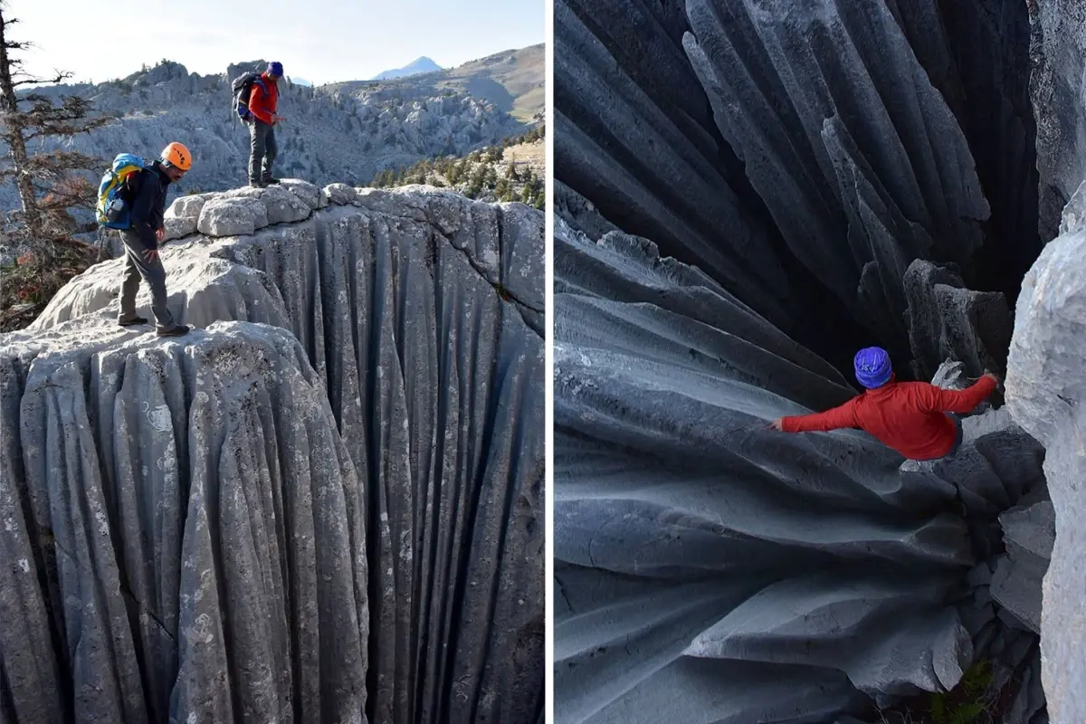 Giden Gelmez Dağları'nın korkutan uçurumları
