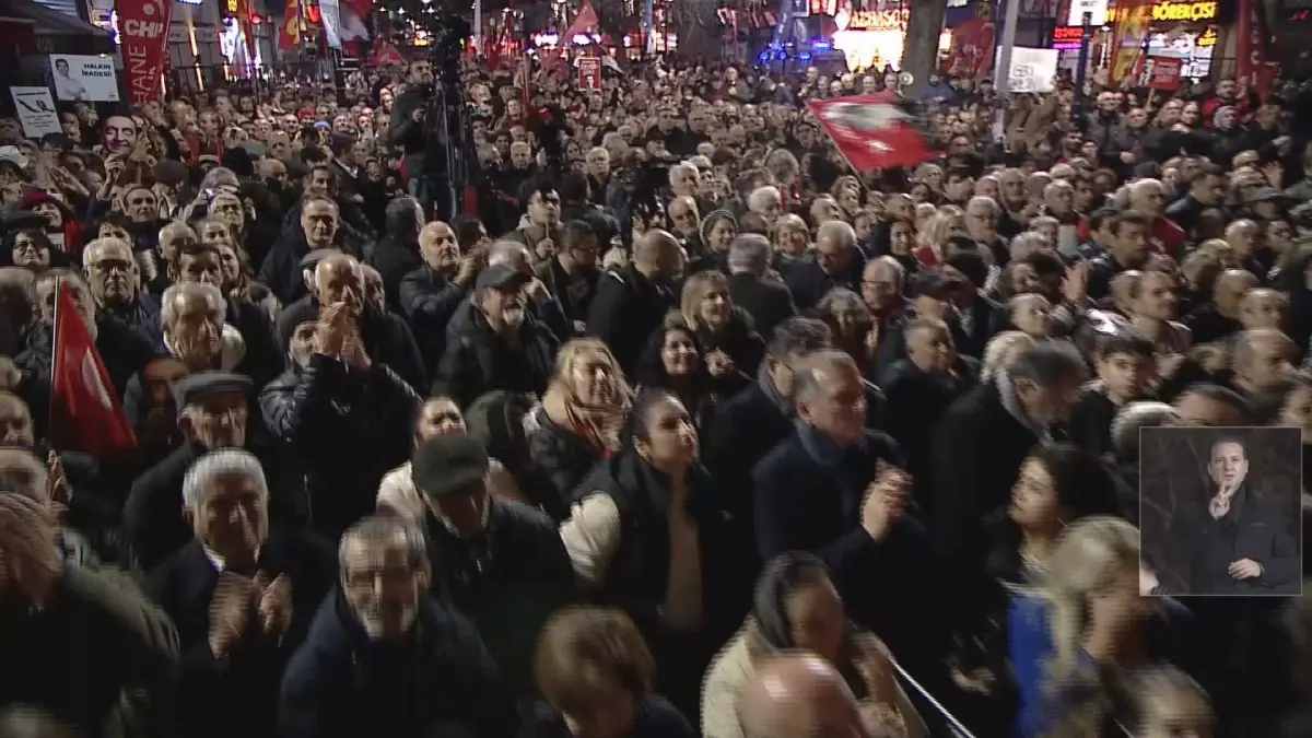 Özgür Özel Kağıthane\'de Mitingde Konuştu