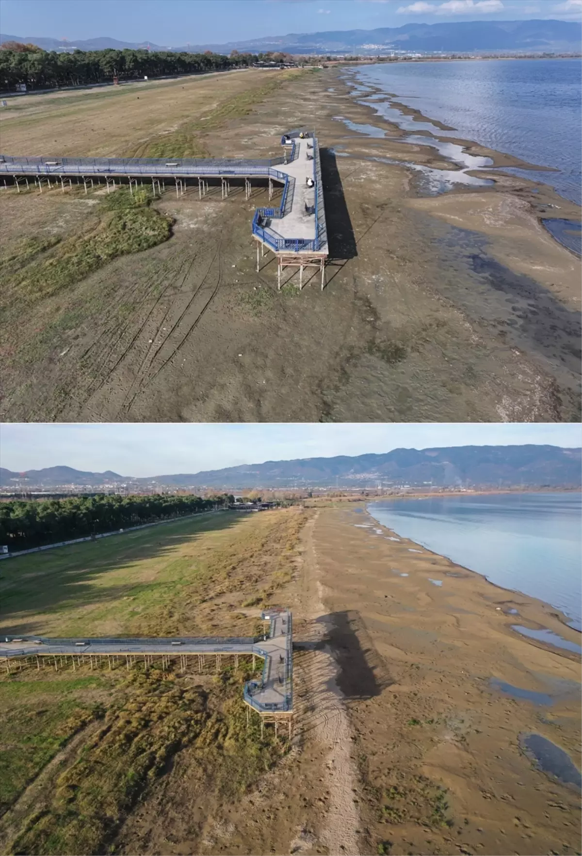 İznik Gölü\'nde Su Seviyesi Düşüyor