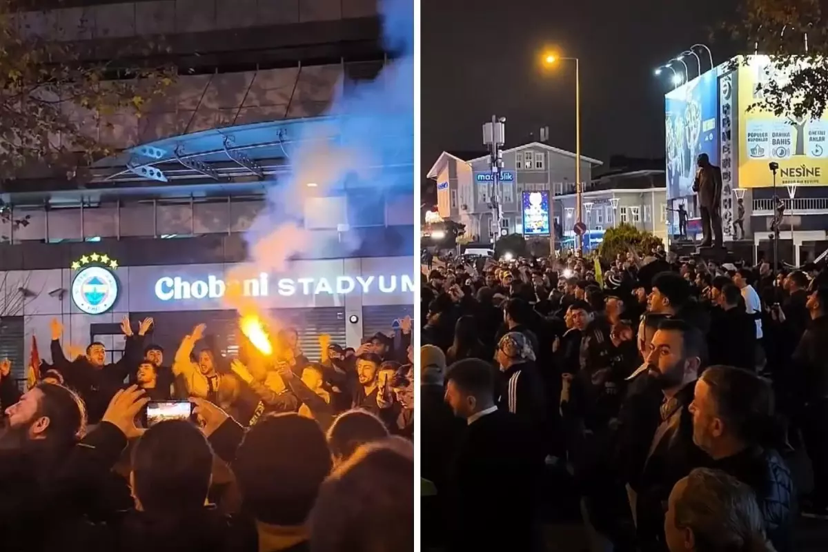 Fenerbahçelilerden Sadettin Saran\'a destek! Stadın önünde toplandılar