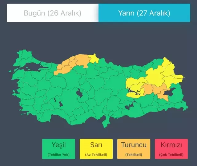 22 il için 'yoğun kar' uyarısı!