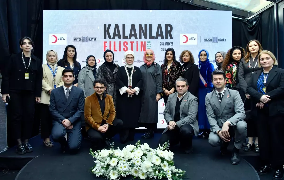 Emine Erdoğan \'Kalanlar\' Filistin Sergisi\'nin açılışında konuştu