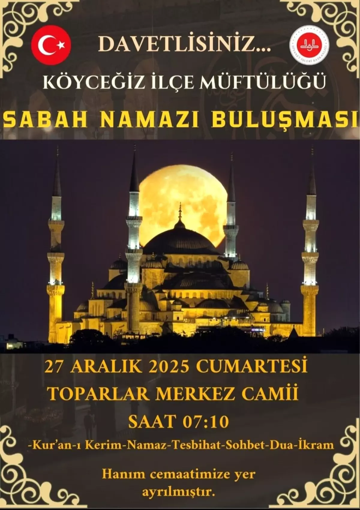 Köyceğiz\'de Yıl Sonu Sabah Namazı Buluşması