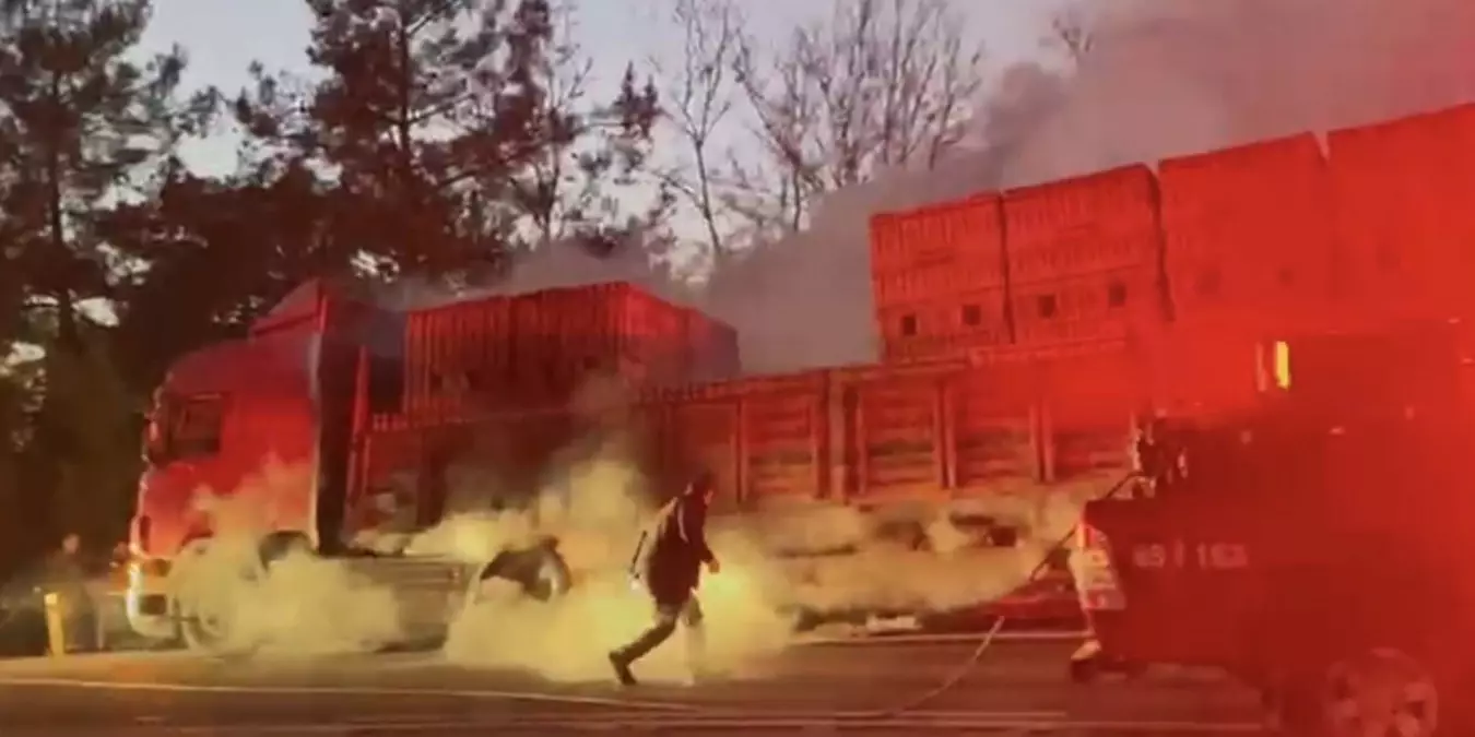 Muğla\'da TIR Yangını