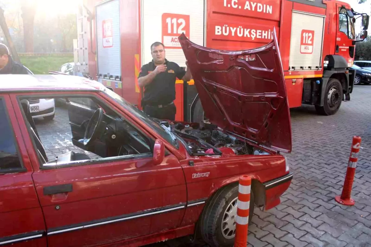 Aydın\'da Otomobil Yangını