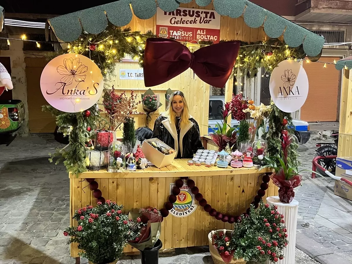 Tarsus\'ta yılbaşı pazarları kuruldu