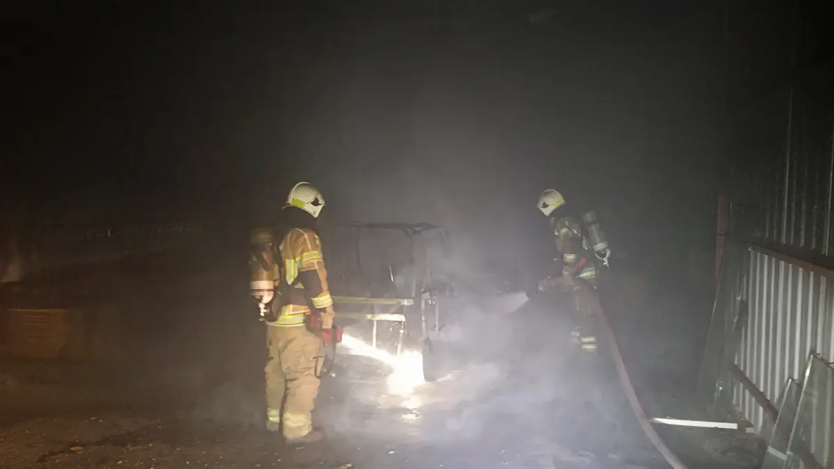 Bursa\'da Marangoz Atölyesinde Yangın