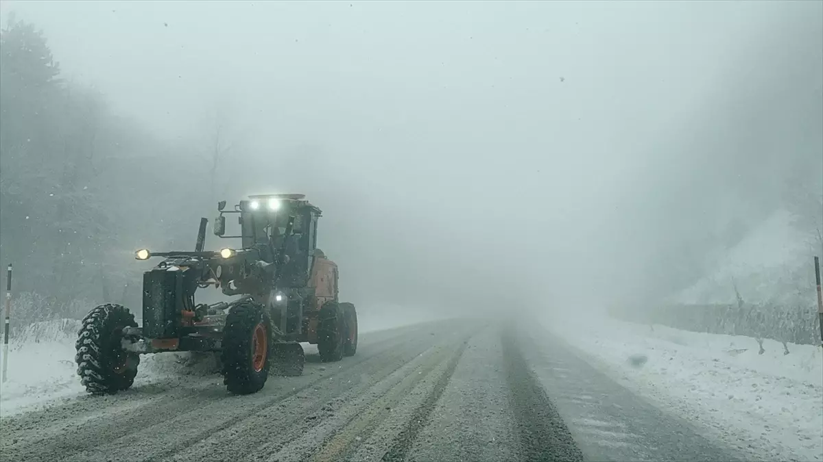 Domaniç Dağları\'nda Kar Nedeniyle Araç Trafigi Kapandı