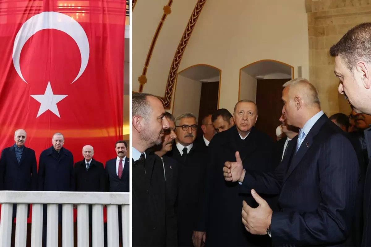 Erdoğan ve Bahçeli\'den Hatay\'da tarihi Meclis binası ve Habib-i Neccar Camii\'ne ziyaret