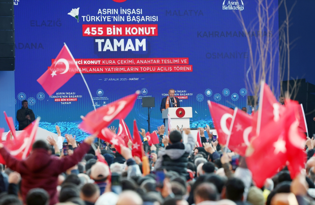 Hatay'da 455 bininci konut teslim töreni! Cumhurbaşkanı Erdoğan: Sözümüzü tutmanın onurunu yaşıyoruz