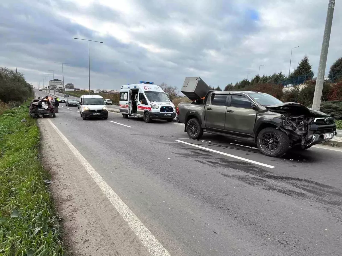 Tekirdağ\'da Trafik Kazası: 1 Yaralı
