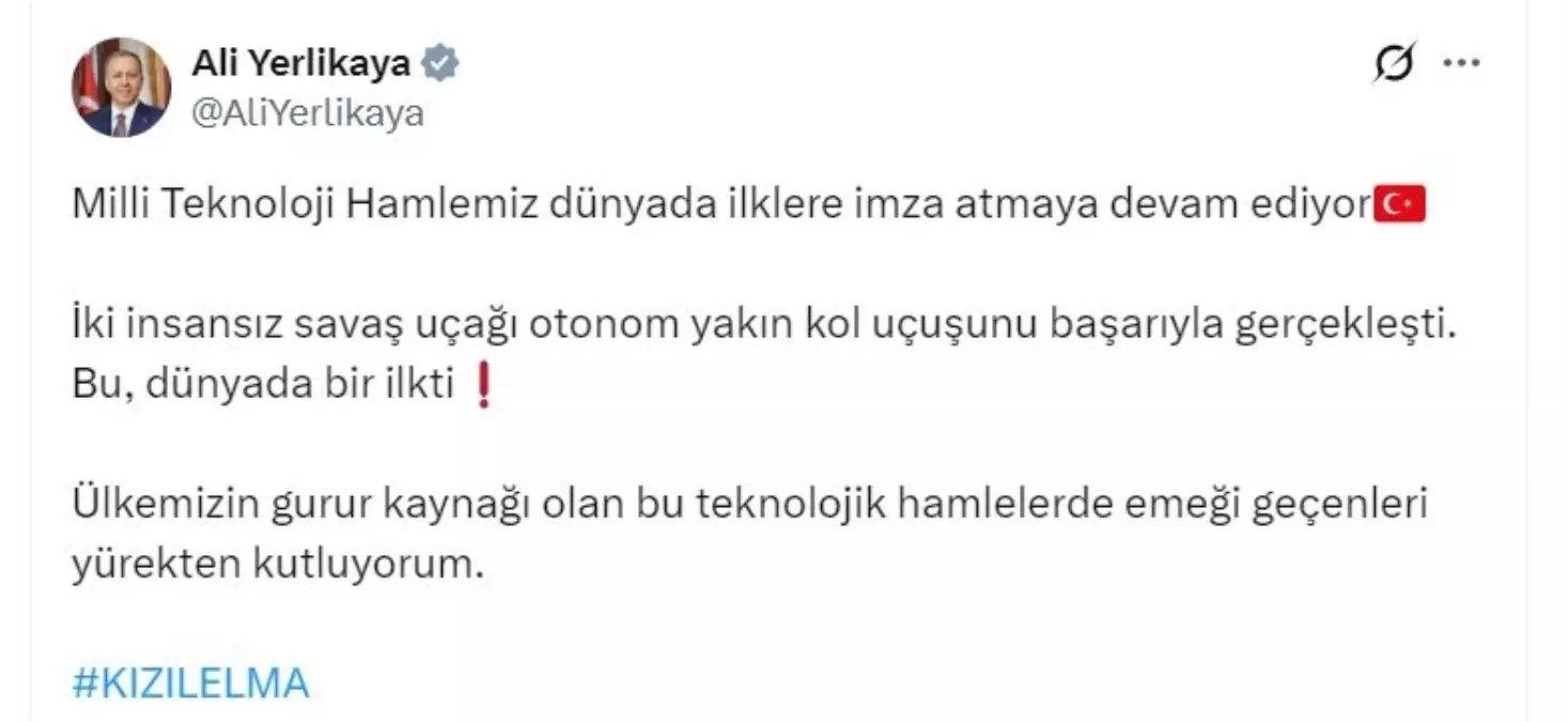 Türkiye\'nin İki İnsansız Savaş Uçağından Başarılı Uçuş