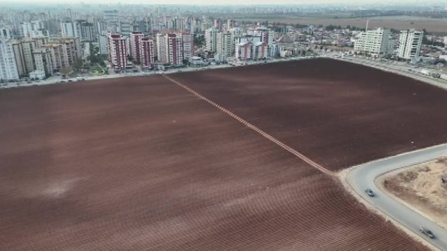 Herkes satarken direndi, betonun ortasında tarım yapmaya devam etti