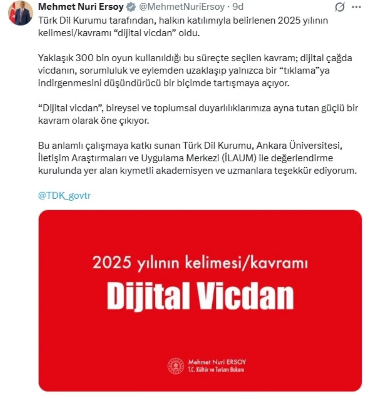 2025\'in Kelimesi: Dijital Vicdan