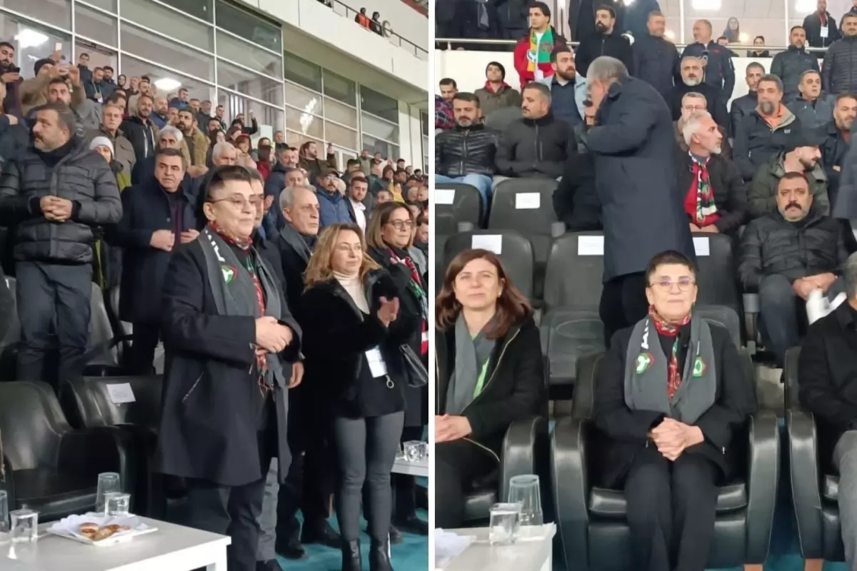 Leyla Zana Amedspor maçında! Ayakta alkışlandı