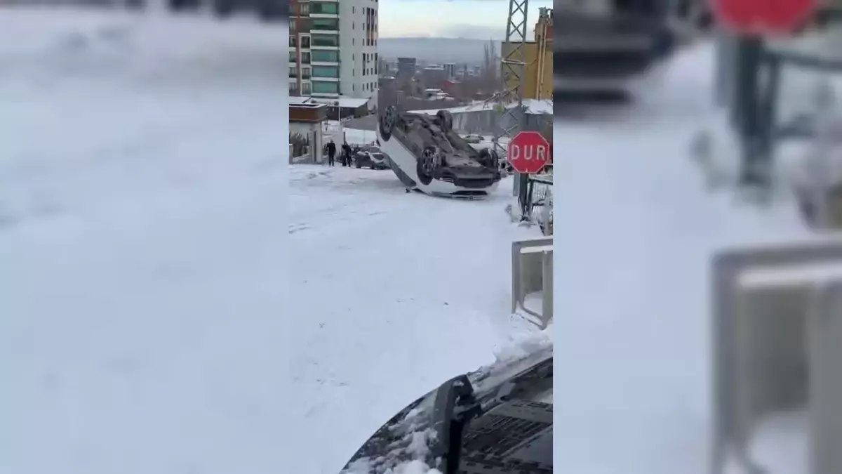 Malatya\'da Kar Yağışı Trafiği Olumsuz Etkiledi