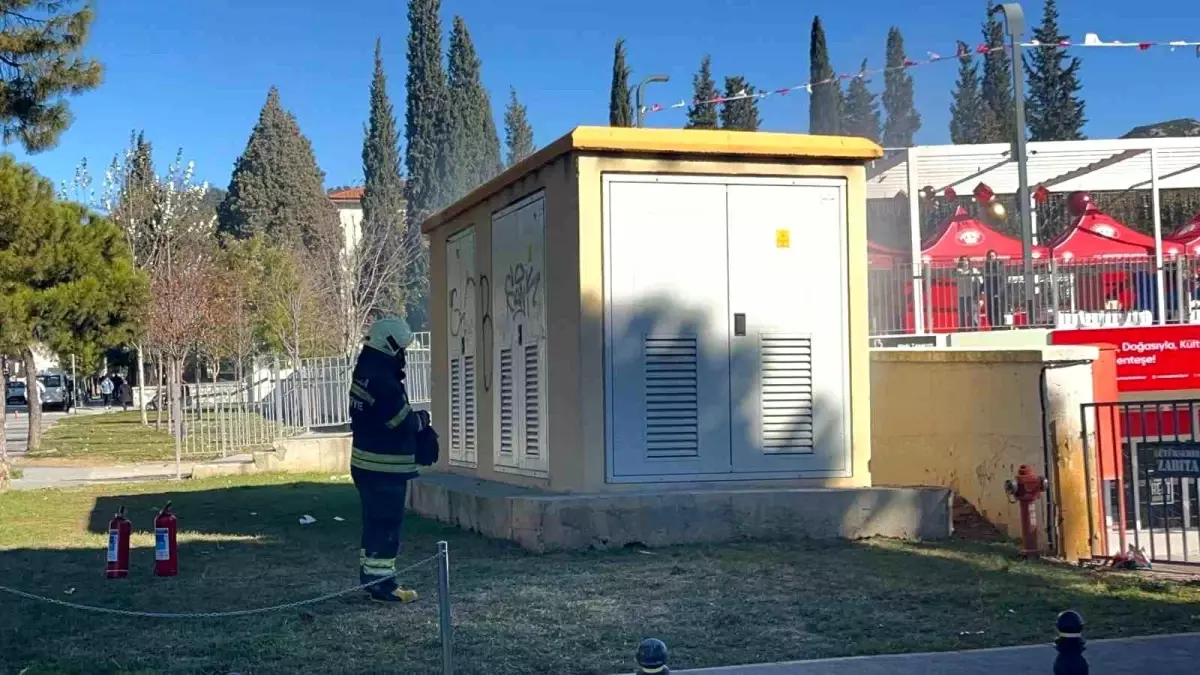 Menteşe\'de elektrik trafosunda yangın paniği