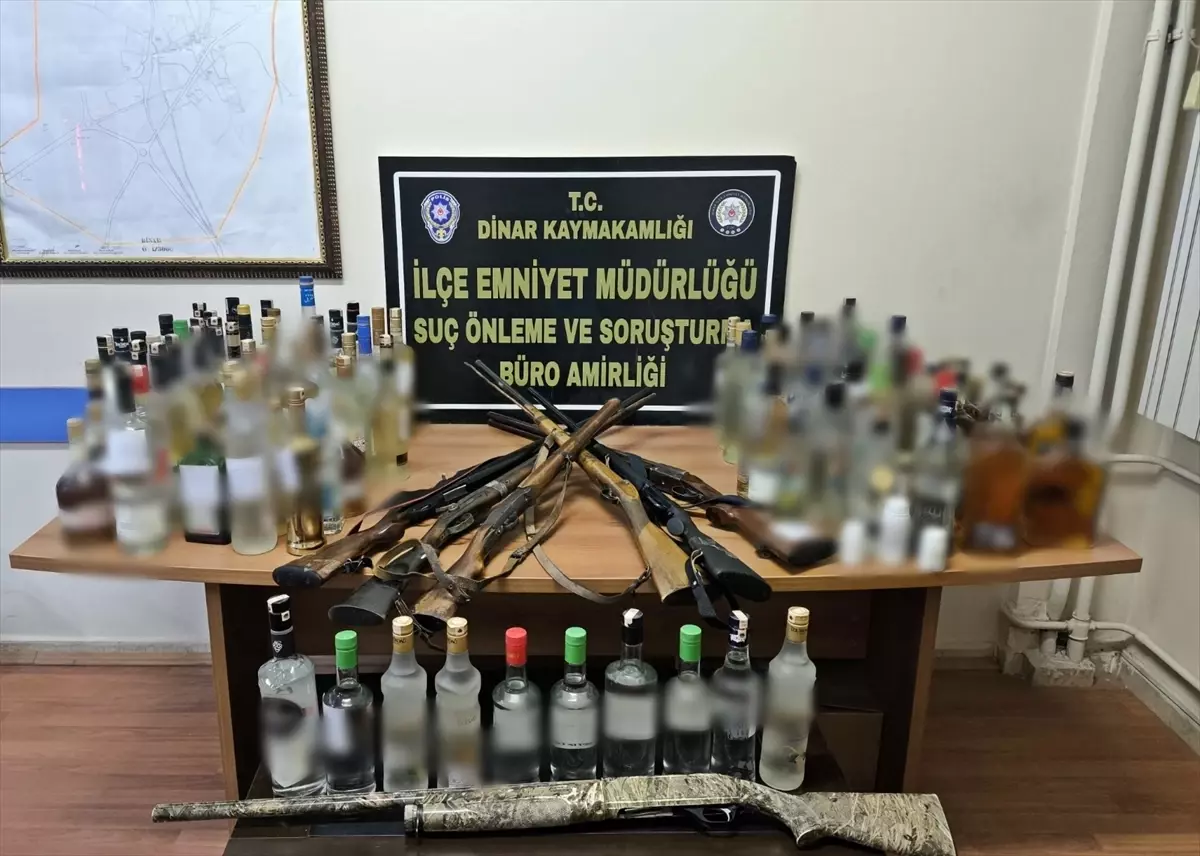 Dinar\'da Kaçak Alkol Operasyonu