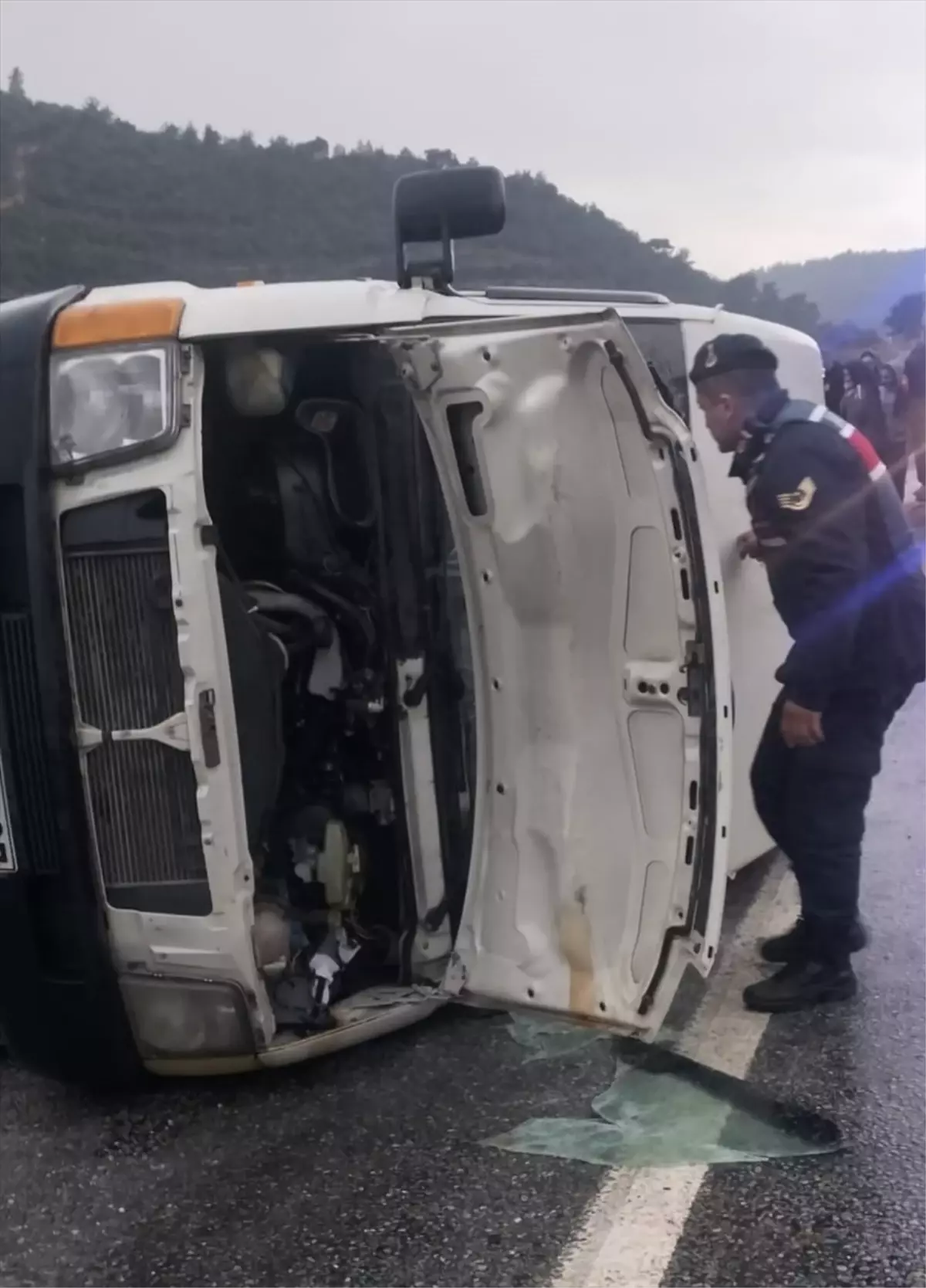 Germencik\'te İşçi Servisi Devrildi: 6 Yaralı