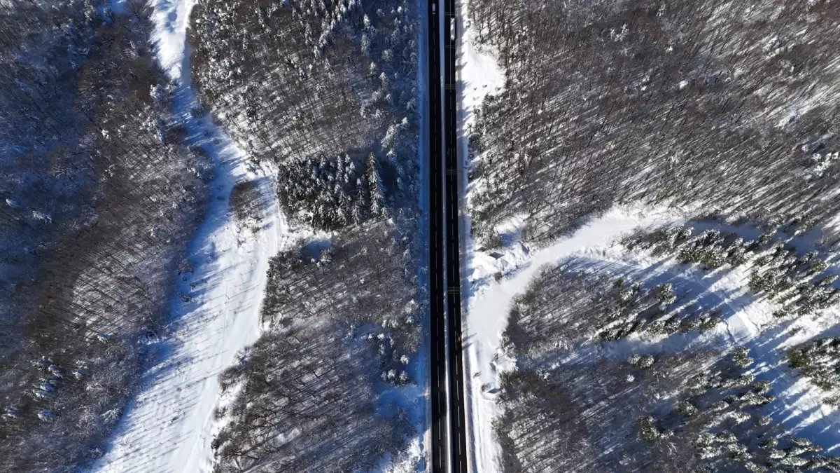 Bolu Dağı\'nda Kar Görüntülenmesi