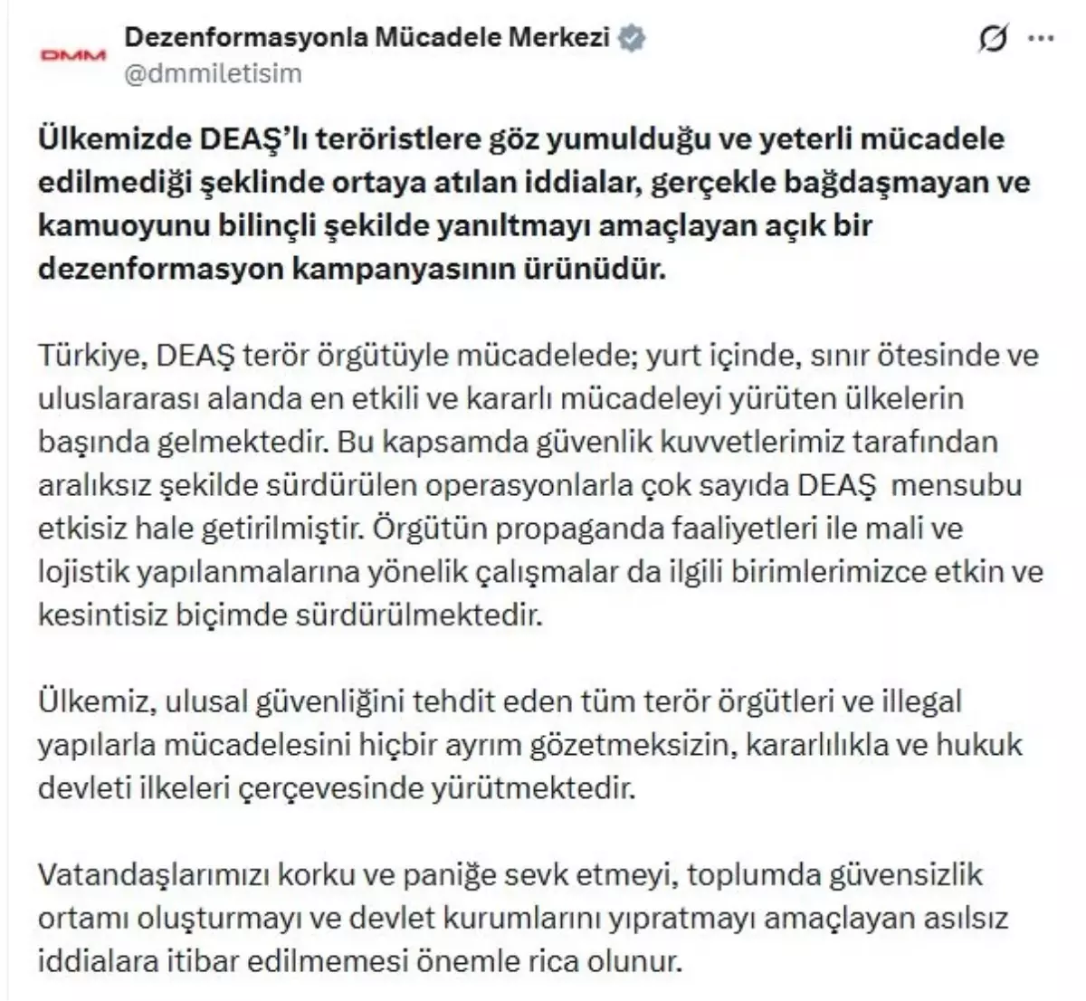 DMM\'den DEAŞ Yalanlarına Cevap