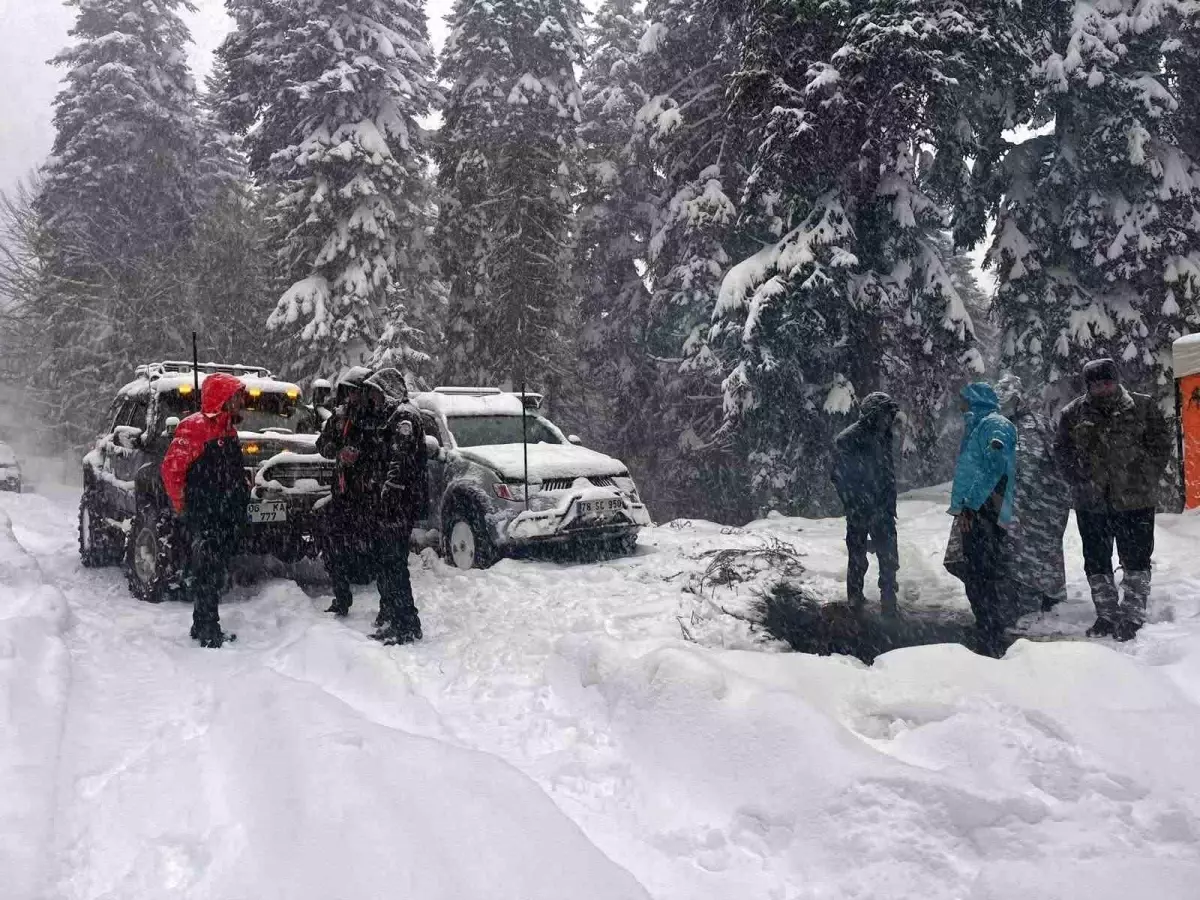 Sarıçiçek Yaylası\'nda Mahsur Kalanlar Kurtarıldı