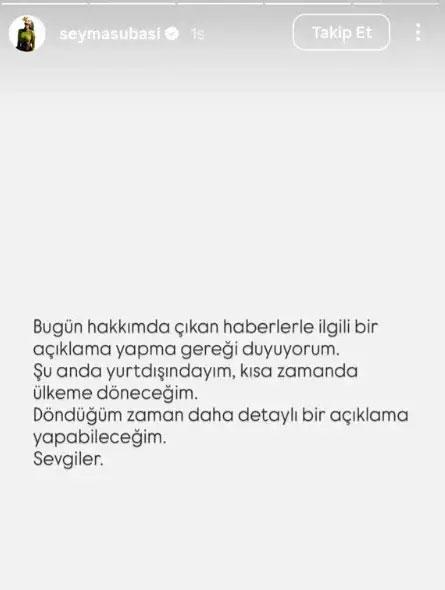 Şeyma Subaşı, yurt dışına çıkış yasağıyla serbest bırakıldı Şeyma Subaşı, yurt dışına çıkış yasağıyla serbest bırakıldı