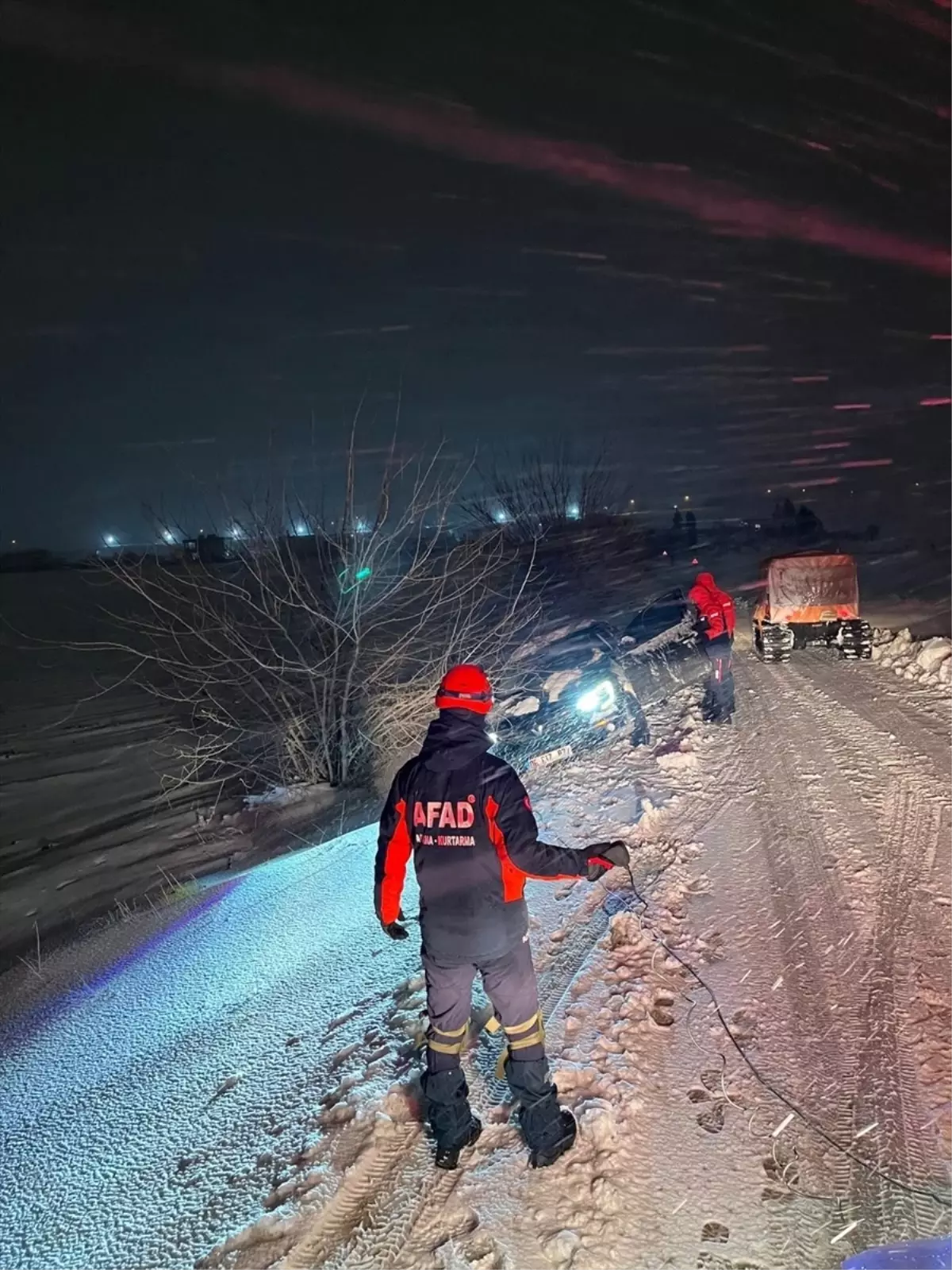 Adıyaman\'da Kar Fırtınası Kurtarma