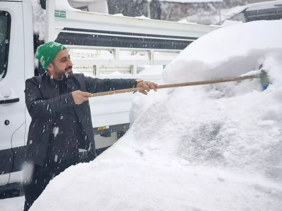Solhan\'da Kar Yağışı Etkili Oldu