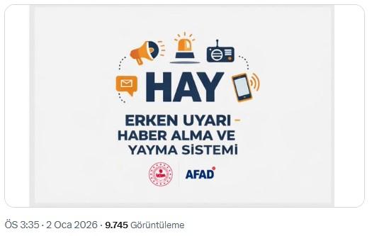 AFAD, bazı iller için çığ uyarısında bulundu
