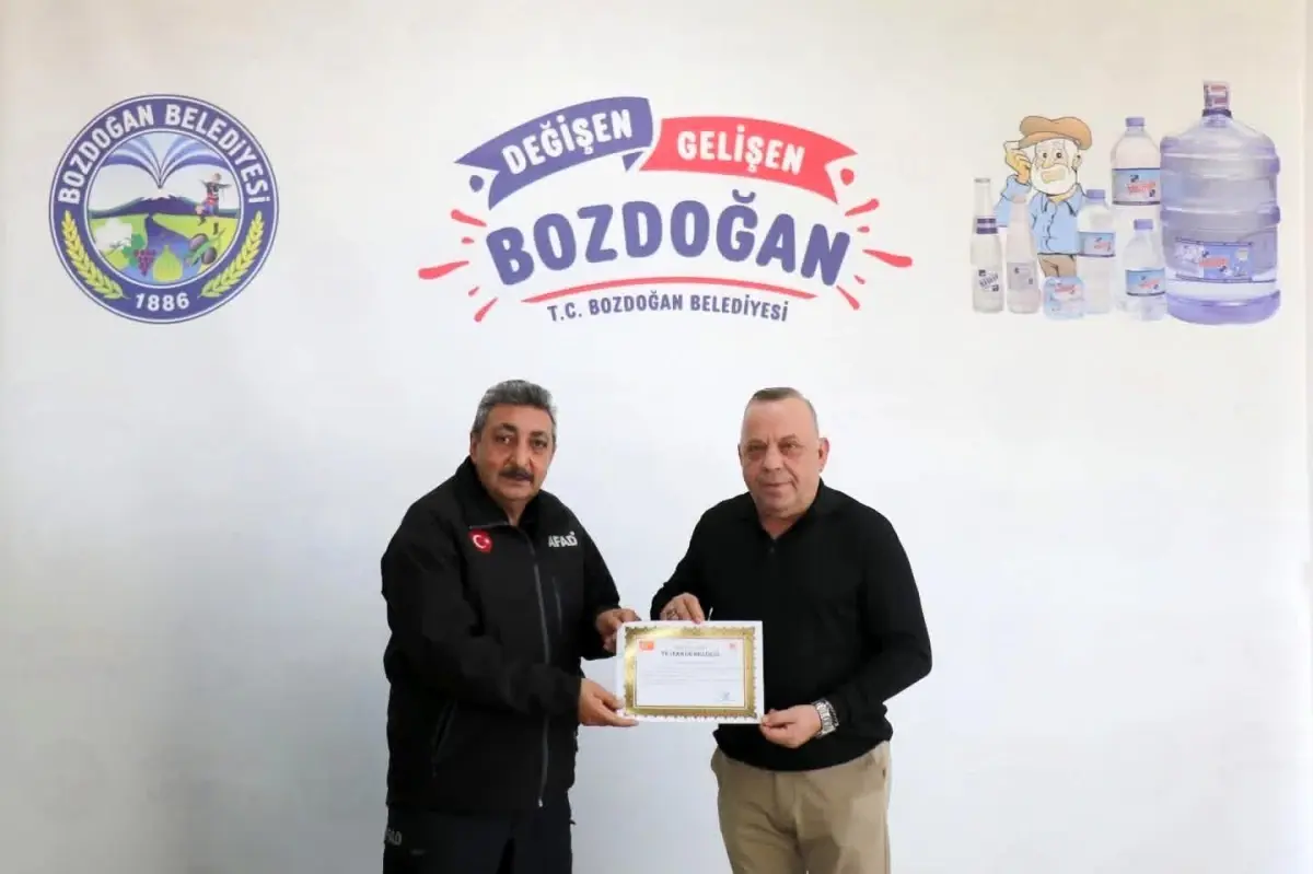 Aydın Valiliği\'nden Bozdoğan Belediyesi\'ne teşekkür